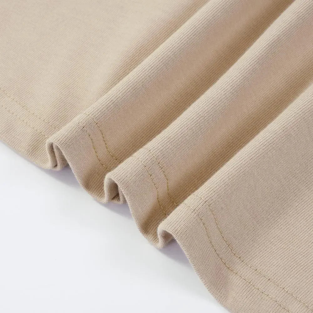 400gsm High Qualtity Oversized Heavy Weight T-shirt for Men Short Sleeve Tee Cotton Solid Color Trend Leisure Streetwear Large.