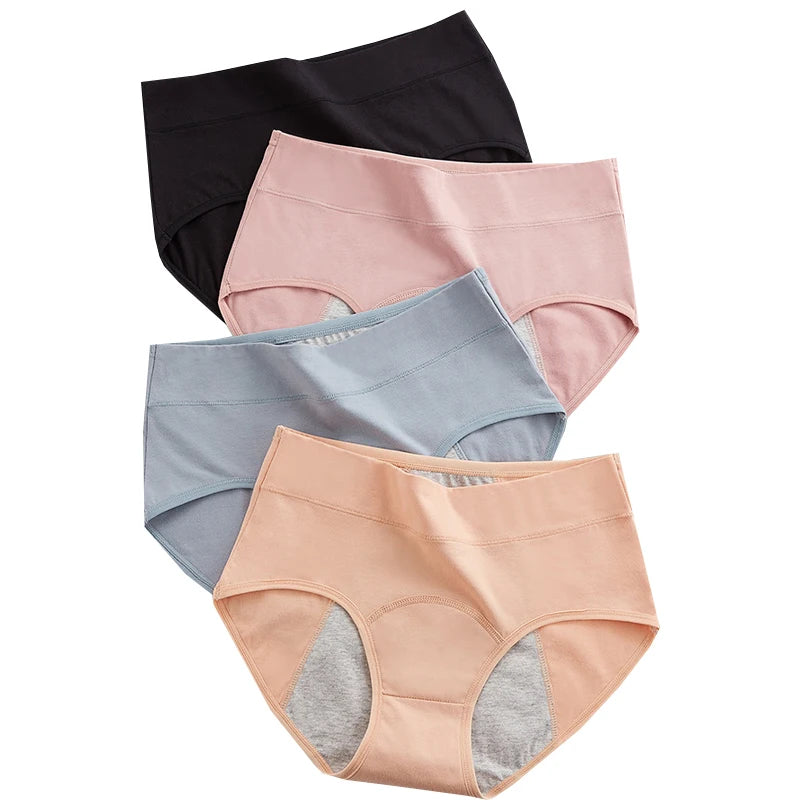 1pcs Cotton Women's Mid Waist Leak Proof Menstrual Panties Female Widen Period Physiological Briefs Lady Ventilate Comfort Panty.