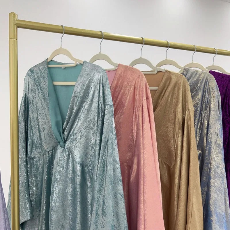 Eid Saudi Arabia Muslim Modest Dress for Women Islam Dubai Abaya Luxury Holiday Party Jalabiya Kebaya 2024 Turkey Kaftan Gown