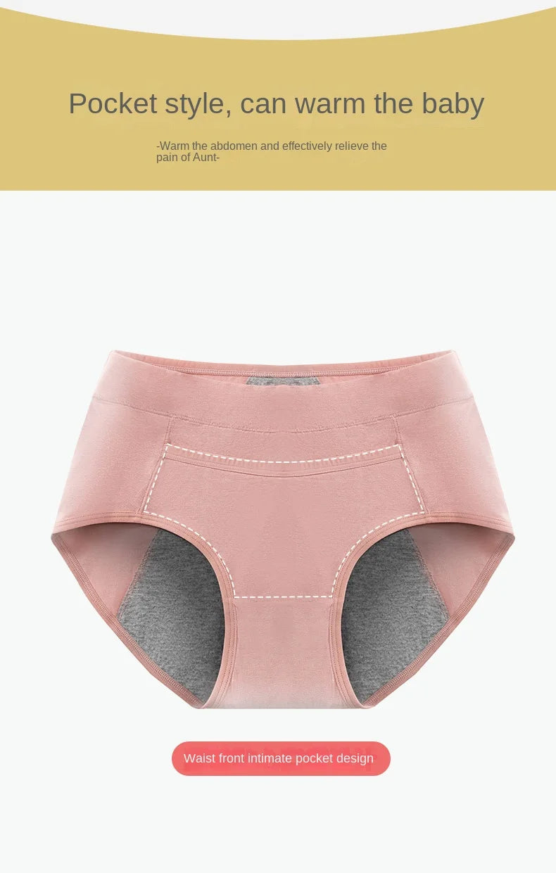 Women's Panties UnderwearLeakproofBreathable Briefs MenstrualPants PlusSizeWaterproof Mid Waist Organic Cotton Protective Briefs.