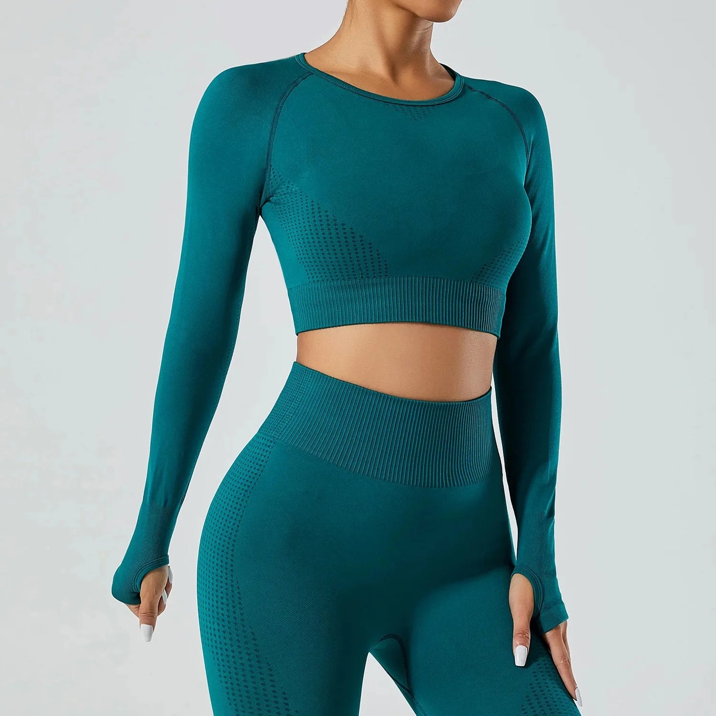 Seamless Cross-Border Running Sports Top Breathable Fitness Jacket Training Quick-Dry Outerwear Long Sleeve Yoga Wear For Women