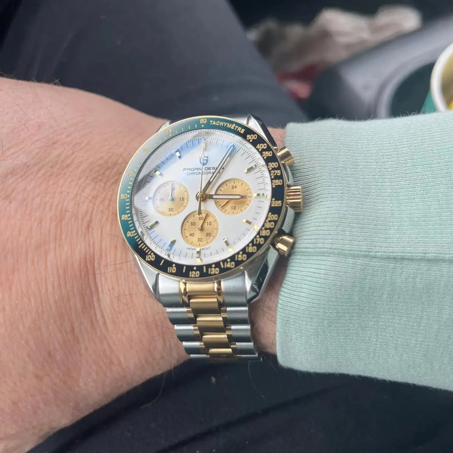 PAGANI DESIGN 2025 New Moon Watch Retro Luxury Quartz Watches For Men Stainless steel Luminous waterproof Sport Chronograph Man.