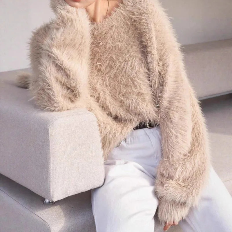 2025 Fashion Women Spring Autumn Knitted Sleeveless O-Neck Loose Pullover Sweater Tops Pull Ladies Winter Turtleneck Sweater.