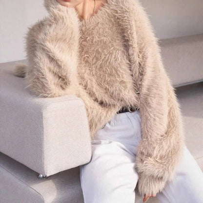 2025 Fashion Women Spring Autumn Knitted Sleeveless O-Neck Loose Pullover Sweater Tops Pull Ladies Winter Turtleneck Sweater.