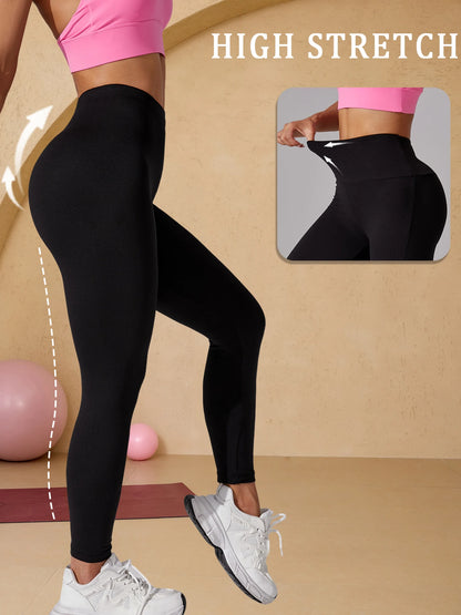 Plus Size 5 Pack Super Soft Sport Leggings For Women  No See Through Workout Running Yoga Athletic Leggings RUNNING.
