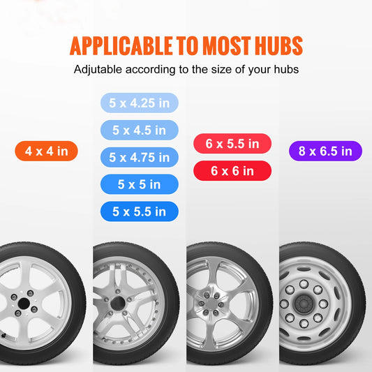 SucceBuy 160 lbs Ersatzreifenträger mit Befestigungsschrauben, Halterungsschuhe an Bolzenmustern, Reifenmontage-Radhalter für Anhänger, Wohnmobile