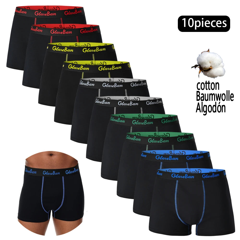 10 stücke Pack Baumwolle Boxer Männer Unterwäsche Männlich Marke Höschen Und Unterhosen Für Homme Luxus Set Shorts Box Slips Marke briefs