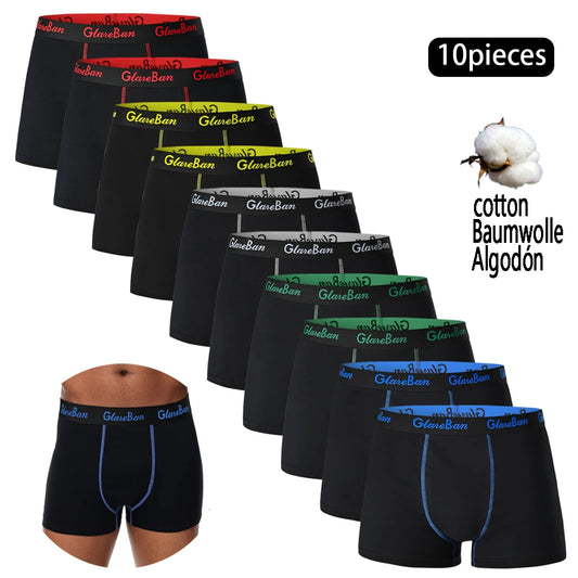 10 stücke Pack Baumwolle Boxer Männer Unterwäsche Männlich Marke Höschen Und Unterhosen Für Homme Luxus Set Shorts Box Slips Marke briefs
