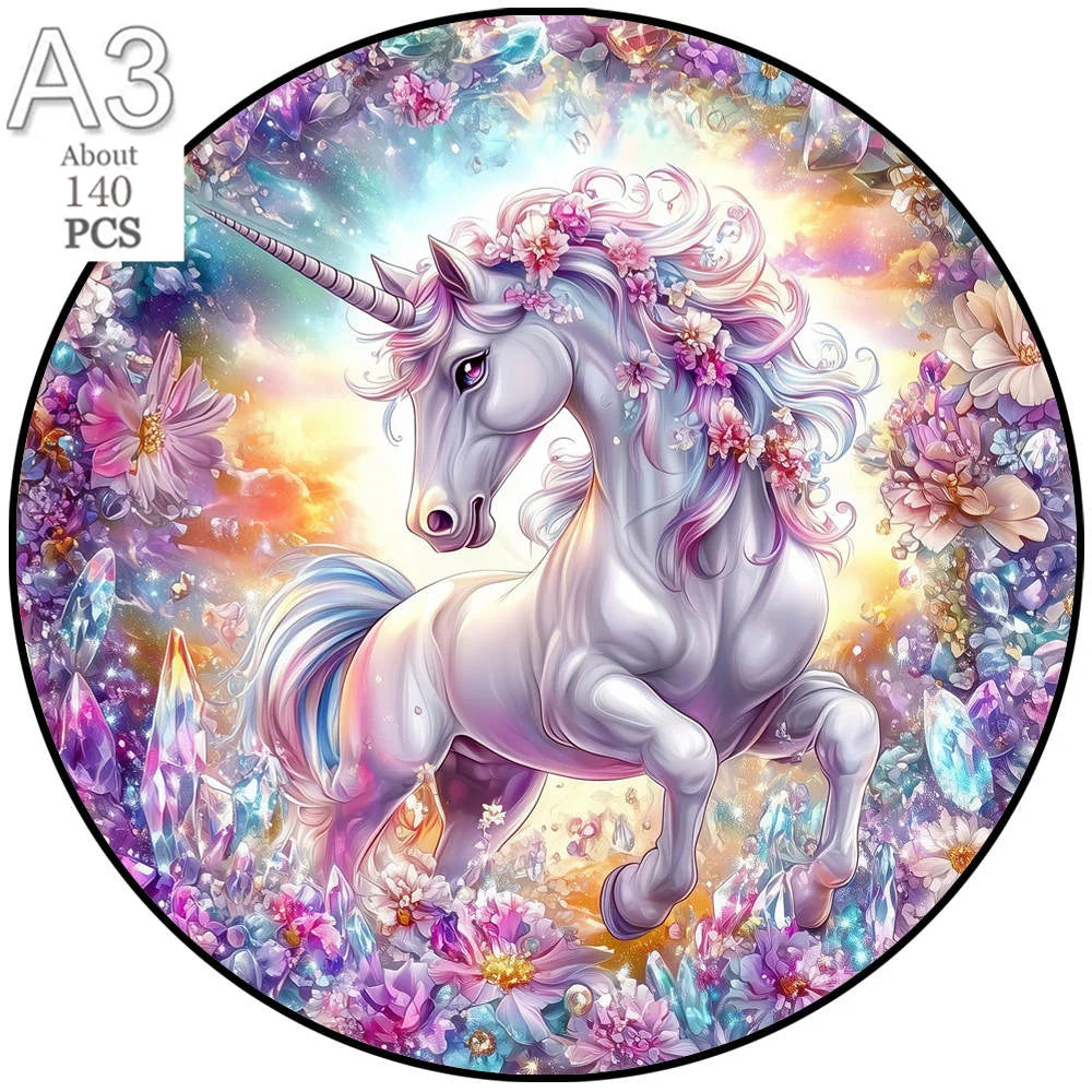 Deer in The Forest Wooden Puzzle Unique Shape Animal Puzzle Adult Relaxation Gift Exquisite Boxed Set with Decorative Artworks