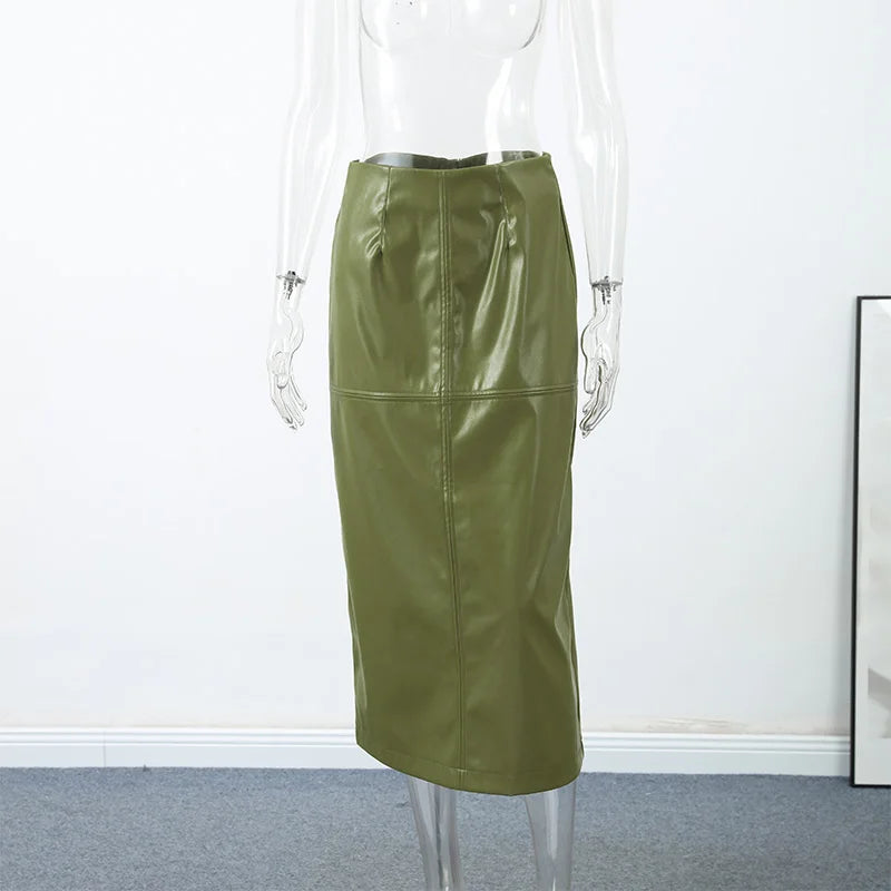 Stylish Leather Solid Jacket Pants Set Women Stand Collar Zipper Coat Loose Trousers Sets Female 2025 Autumn Fashion Streetwears