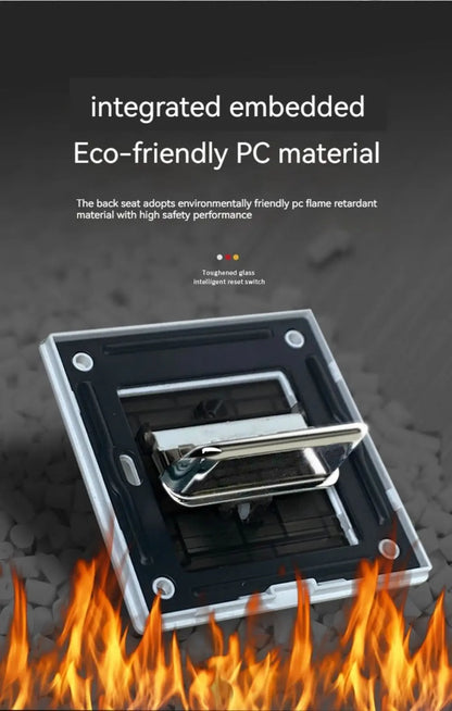 Glasscheibe Wand schalter LED europäische 16a Steckdose Retro Kippschalter eu uk Standard 2-Wege-Buchse 1-4gang USB Home Dekoration.