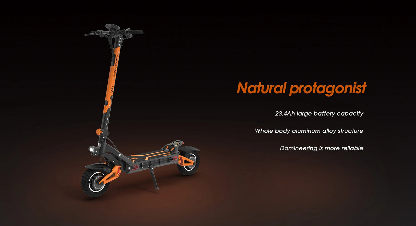 KuKirin G3 Pro Electric Scooter 1200W*2 Dual Motor 52V 23.2Ah Battery 80KM Range 65Km/h Max Speed E-scooter 10 Inch Tires.