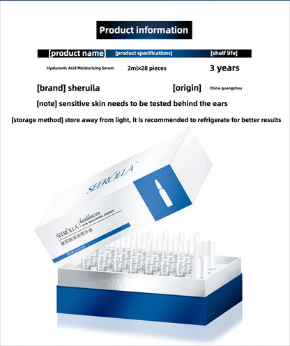 Hyaluronic Acid Serum Anti-Aging Moisturizing Shrink Pores Hydrating Whitening Essence For Microneedle Instruments Skin Care.