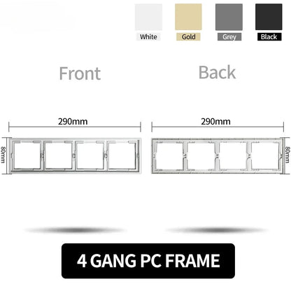 80 mm Typ Rahmen Steckdose 1/2-Wege-Wandknopfschalter USB Typ-C-Anschlüsse Steckdose EU-Standard für Deutschland DIY Teil freie Kombination