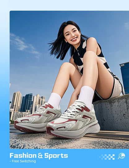 ONEMIX Stylish Retro Jogging Shoes for Couples Unisex Dad Shoes for Spring/summer Casual Racing Running Shoes Light Sneakers.