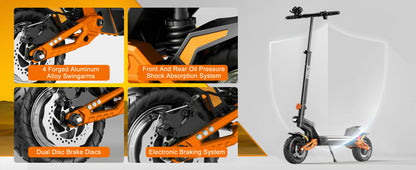 DECE DES20 Adult Electric Scooter 1200W Motor E-Scooter 48V13AH Battery 10 Inch Tire City Escooter.