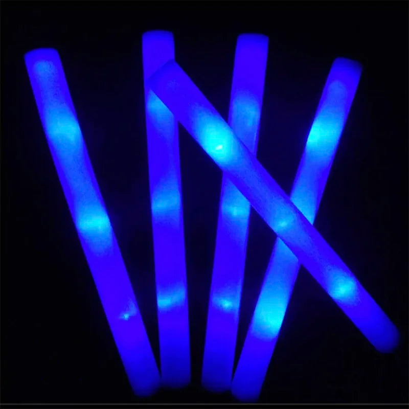 15/30/60Pcs Glow Foam Stick Groß Bunte RGB LED Cheer Tube Dunkles Licht Glow Sticks Weihnachten geburtstag Hochzeit Party Liefert