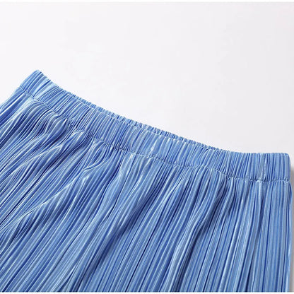 2024 Spring Autumn Women's New Solid Color Button Shirt Long Sleeve Drop Feel Loose Soft Wrinkle Casual Two Piece Set