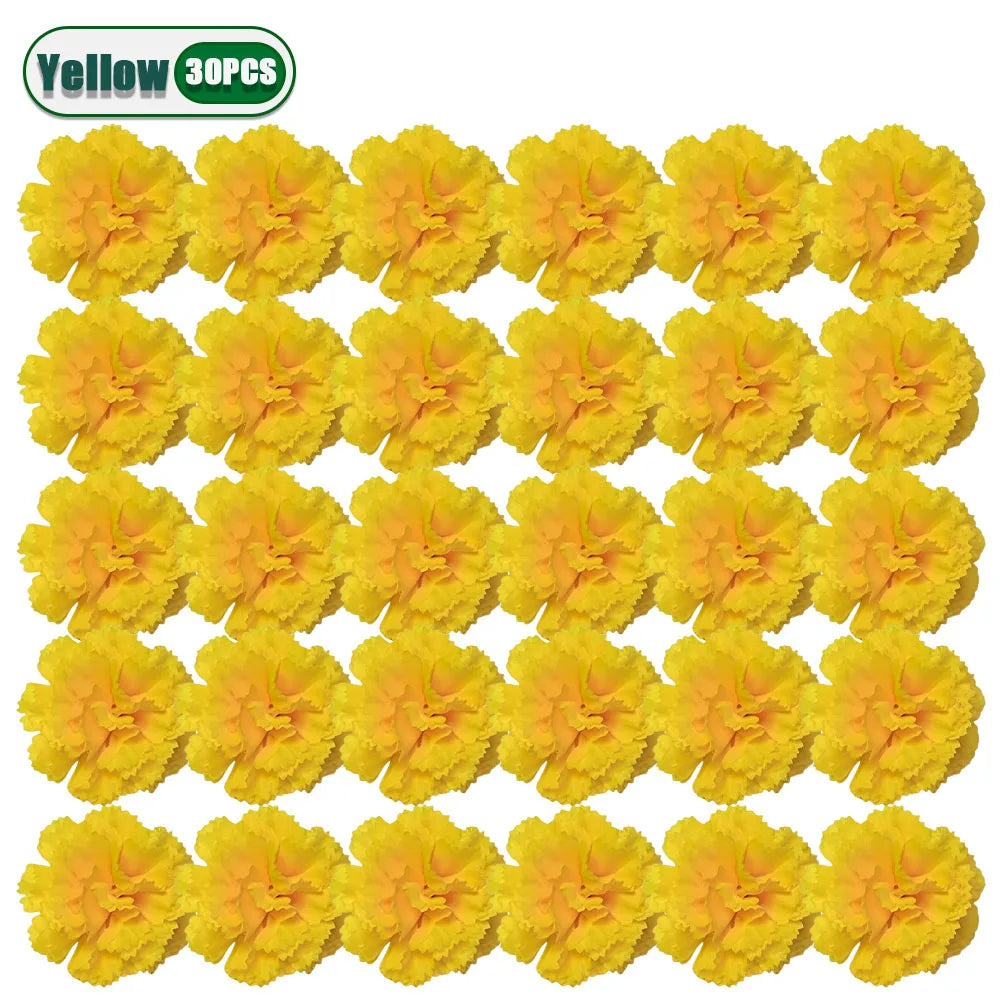 2,17 Zoll mexikanische Ringelblume künstliche Blumen Tag der Toten DIY Girlande String Halloween Diwali Party Home Outdoor Dekoration