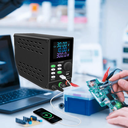 KUAIQU 200V 300V 1A DC Power Supply, 30V Programmable Adjustable Regulated Lab Bench Power Supply with PC Software,Output Switch