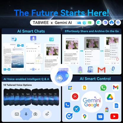 TABWEE T90 Android 15 Tablet with BT Keyboard,Mouse - Gemini AI, 24GB (8+16)RAM 128GB ROM, Octa Core T615, Gaming Tablet 11 Inch.