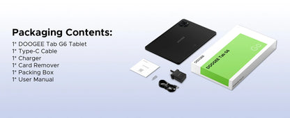 Doogee Tab G6 Tablet Pc 11 Inch Android 15 30Gb Ram(6+24) 256Gb Rom 8000Mah Battery Dual Speakers Support Widevine L1 Tablet Pc