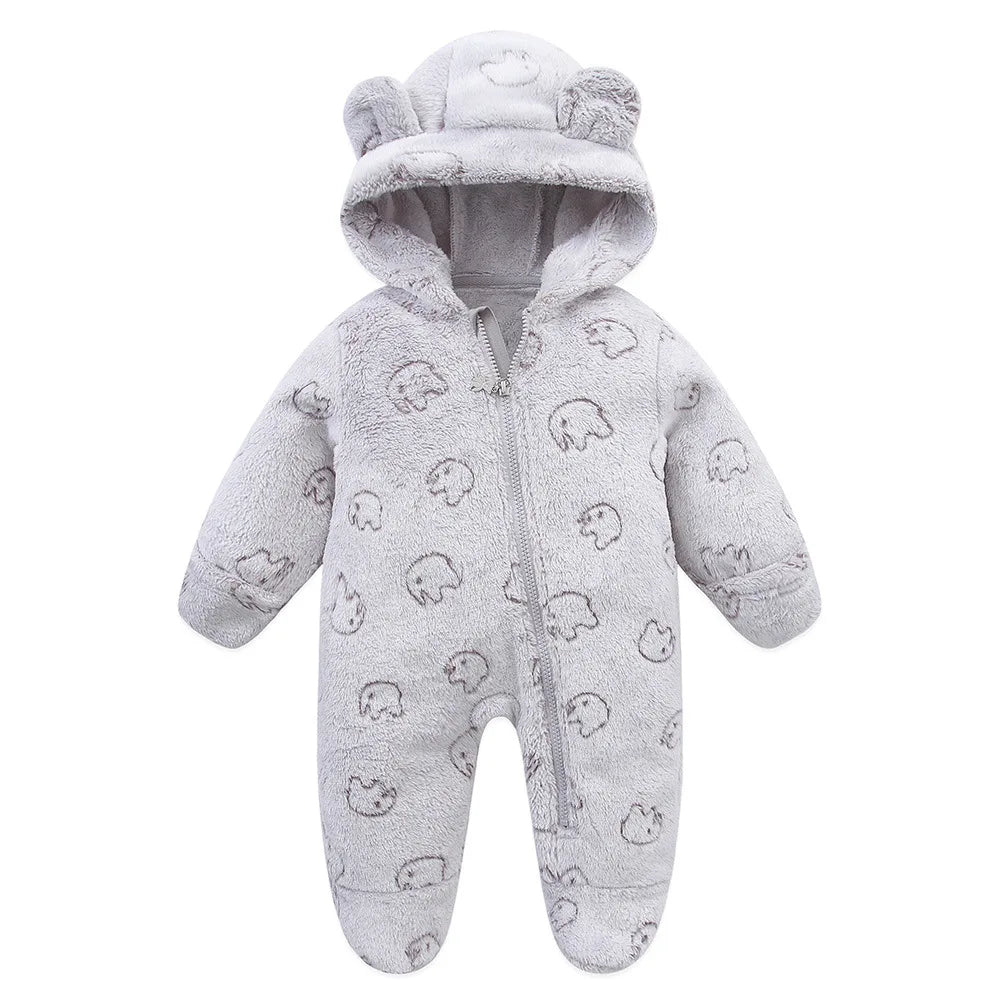 Somenie Unisex Baby Verdickte Onesie Kleidung für Herbst Winter Oberbekleidung Jungen Mädchen Niedliche Cartoon Fleece Warmer Body.