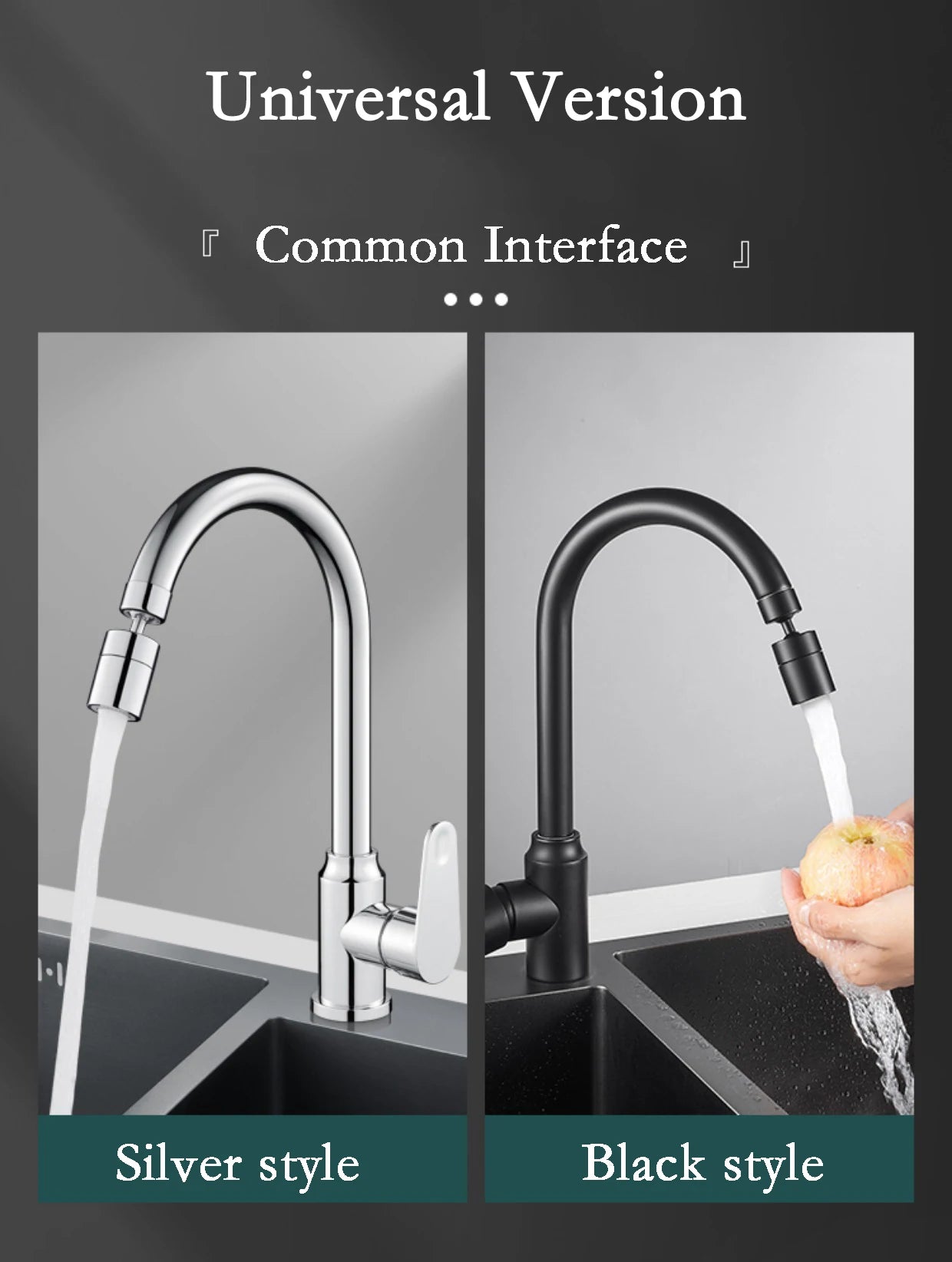 360°Universal Kitchen Faucet Anti-splash Aerator Bathroom Tap Rotatable Faucet 2 Mode Tap Nozzle Bubbler Kitchen Sink Faucet.