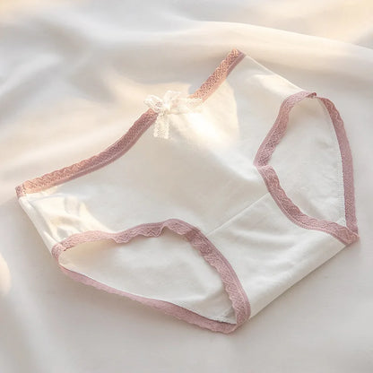 5Pcs/Set Cotton Panties Women Low-Rise Underwear Breathable Briefs Female Underpants Soft Sexy Lingerie M-XL.