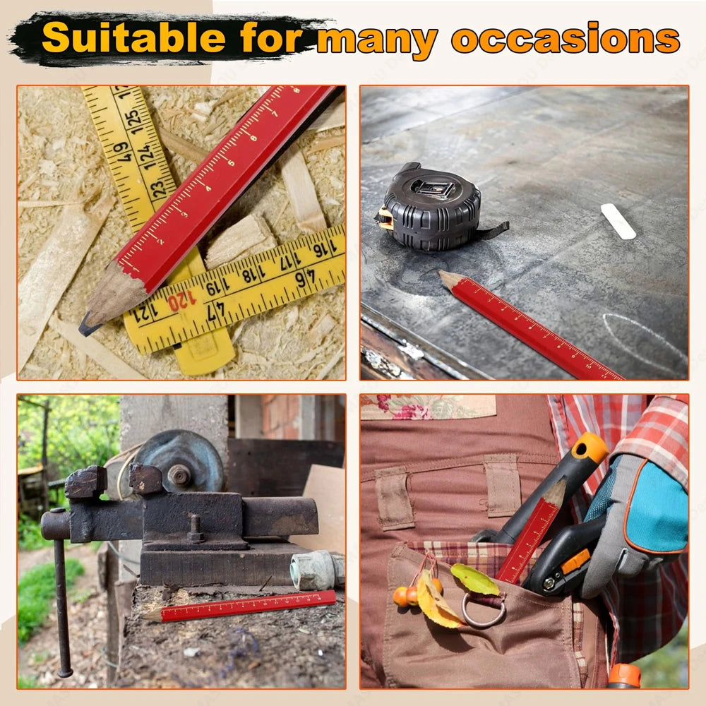 150–1 Stück robuste achteckige Hartschwarz-Schreinerbleistifte, Holzbearbeitungsstifte, speziell für die Markierung von Holzbeton.