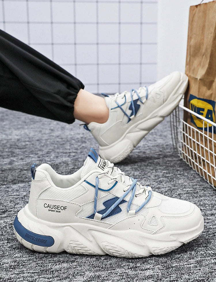 2025 Autumn Men Shoes Fashion Sneakers Height Increasing Casual Chunky Shoes Male Trainers Running Sports Shoes.