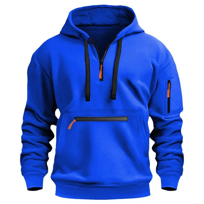 Autumn and winter men's new casual hoodie quality camouflage arm zipper long-sleeved pullover trend hoodie ins fashion Skids.
