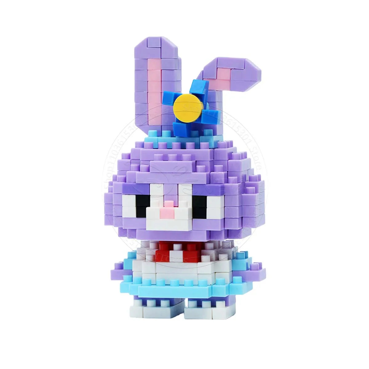 Stitch Disney Princess Elsa LinaBell Building Blocks Mickey Mouse Duck Mini Action Figures Blocks Assemble Toys Brick Kids Gifts