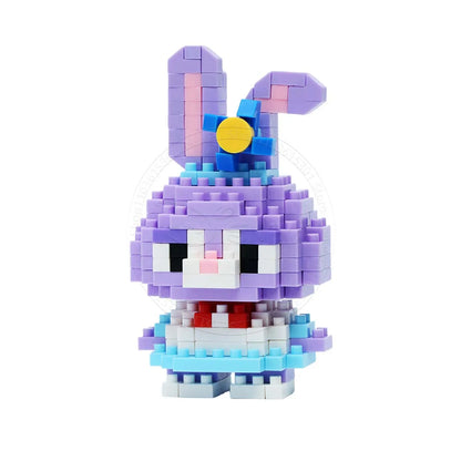 Stitch Disney Princess Elsa LinaBell Building Blocks Mickey Mouse Duck Mini Action Figures Blocks Assemble Toys Brick Kids Gifts