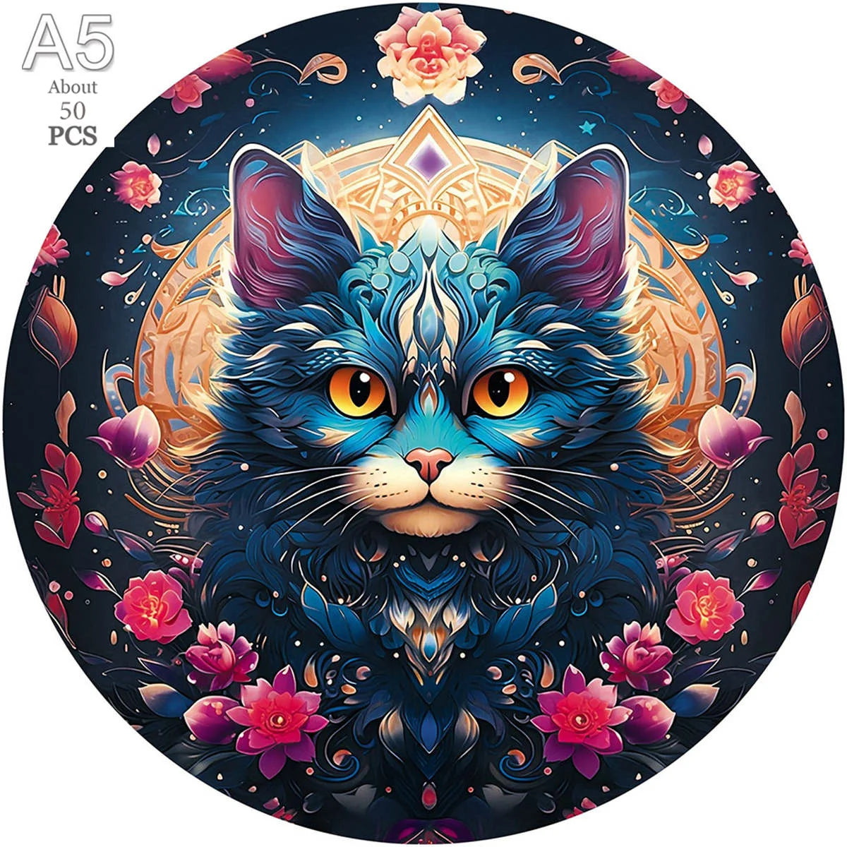 Deer in The Forest Wooden Puzzle Unique Shape Animal Puzzle Adult Relaxation Gift Exquisite Boxed Set with Decorative Artworks