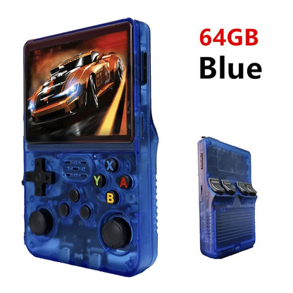 Retro R36S Handheld Video Game Console 3.5 Inch IPS Screen 128GB Preloaded Games Portable Pocket Player Linux System