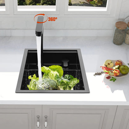 Verstecktes Küchenspüle, schwarz eingebettetes Arbeitsplattenwaschbecken, unsichtbares Waschbecken für die Küche, Bar, platzsparendes, verstecktes Badezimmerwaschbecken für Küchen