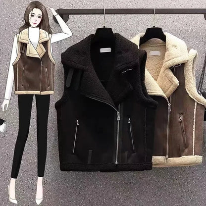 Ärmellose Jacke weibliche Pu Leder Weste Mantel Frauen 2024 Herbst Winter neue Motorrad Weste lose Oberbekleidung Roman beliebte Top.