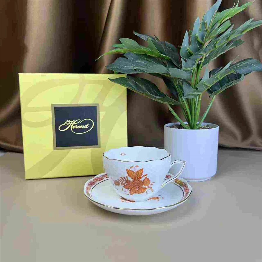 Flower Basket Coffee Cup and Saucer Set Ceramic Cup Saucer Gift Box Bone China Afternoon Tea Pastoral Flower Home Drinkware.