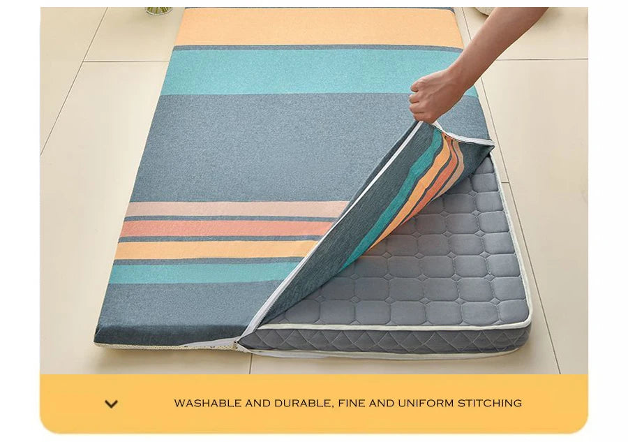 WOSTAR Geometric printed mattress protector cover with zipper fully enclosed single bed sheet pure cotton protection pad 90x190.