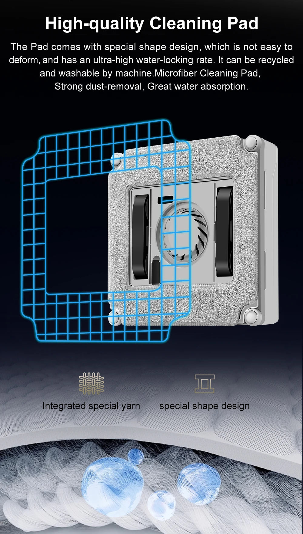 ABIR WD8 Robot Window Vacuum Cleaner,Dual Water Spray,Laser Sensor,Smart Home Glass Wall Wet Dry Cleaning ,APP&Remote Control