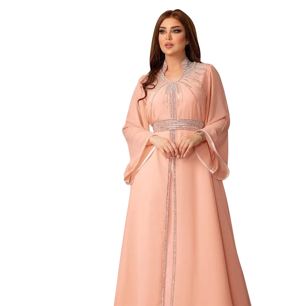 Floral Bedruckte Abaya Arabisch Langes Kleid Frauen Muslimischen Marokkanischen Kaftan Robe Golf Jalabiya Dubai Islam Türkei Kleider Ramadan Kleid