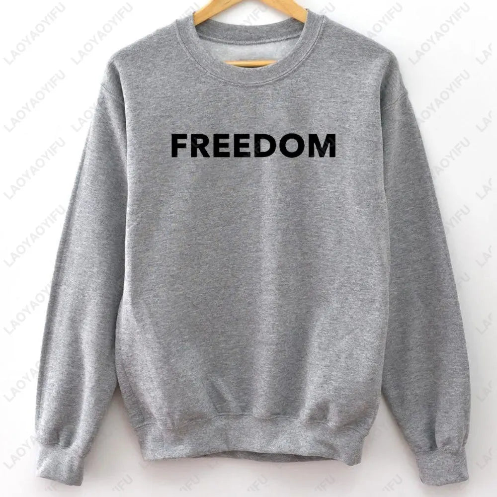 FREEDOM Charlie Kirk Sweatshirt Unisex Free Speech Patriotic Love America Sweatshirt Hoodie Republican Unisex Hooded Sweatshirt.
