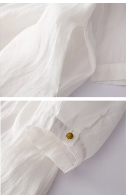 Vintage lange Damen kleider neue chinesische Stickerei koreanische Kleidung Sommer Kurzarm lose Freizeit kleid.