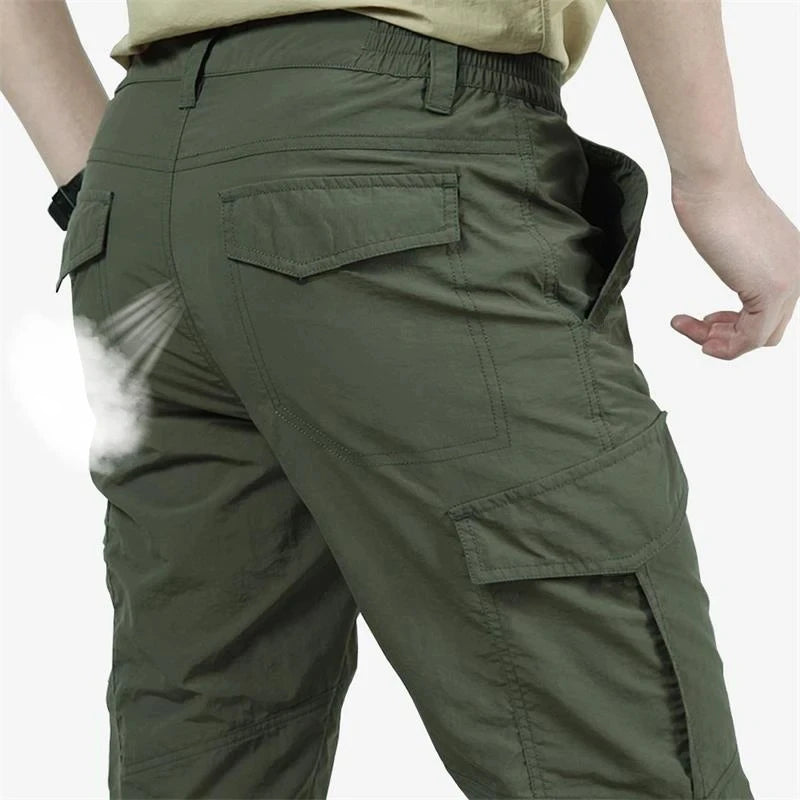 Men's Summer Tactical Cargo Pants Lightweight Casual Waterproof Trousers Casual Pants Wear-resisting Multi-pocket Outdoor Hiking.