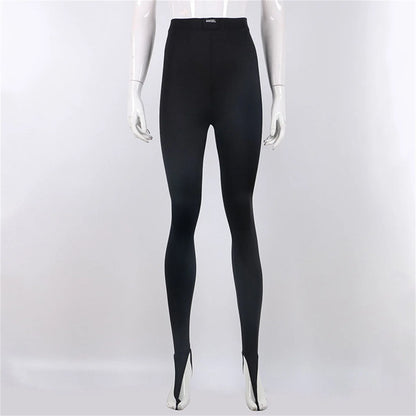 Korean Fashion Winter Black Slim High Waisted Skinny Y2K Women Tight Pants Sexy Glitter Casual Club 2025 Leggings Pants Long.