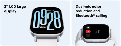 Xiaomi Redmi Watch 5 Active Smart Watch, Bluetooth Call, 2" LCD Display, All Day Heart Rate Blood Oxygen Monitoring Smartwatch.