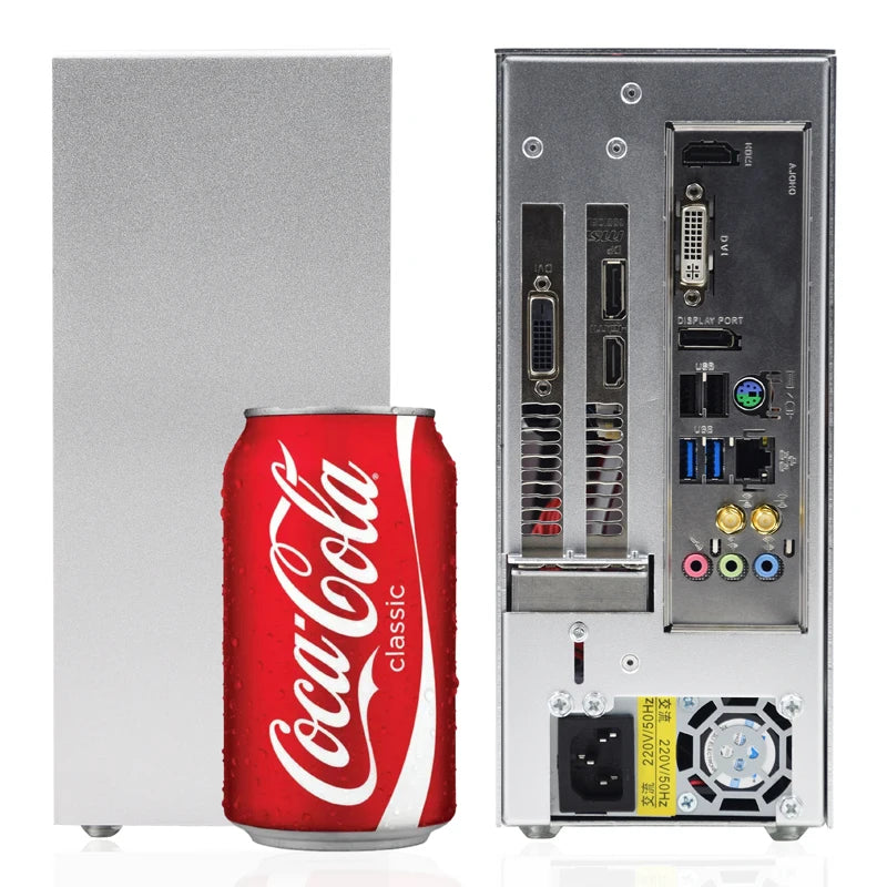 METALFISH S3 MINI-ITX Case All Aluminum Computer Mini Small Chassis Support Flex PSU/195mm GPU.