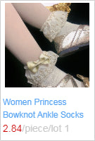 Women Lolita Transparent Mesh Crew Socks Sweet Ruffled Lace Trim Bowknot Cute Love Heart Pattern Anime Princess Hosiery