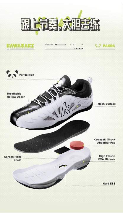 Kawasaki 2024 PANDA Badminton Shoes Professional Carbon Fiber Board Shock Absorption Men's Sneakers Women's Sports Shoes B3327.